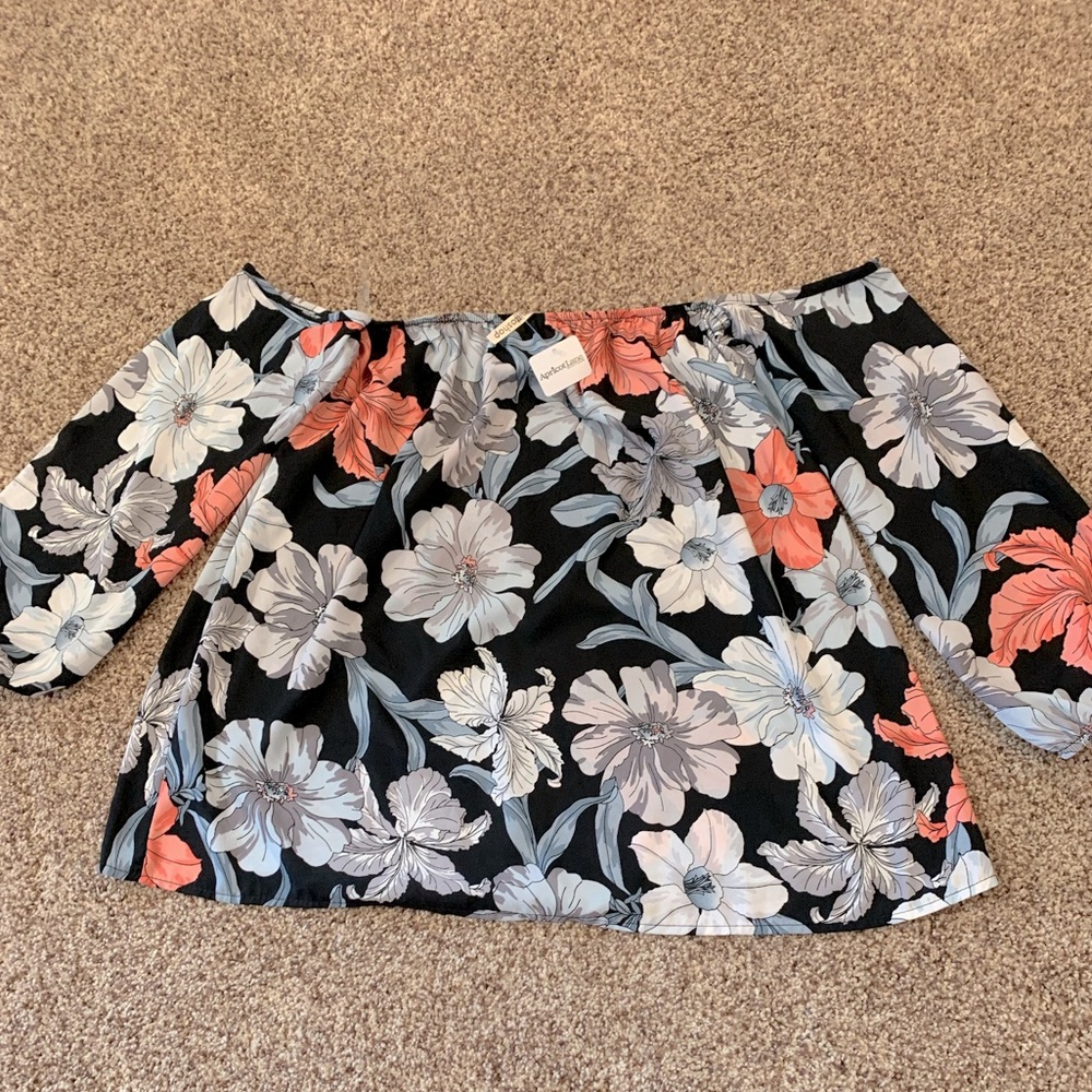 Beautiful Apricot Lane off the shoulder top.